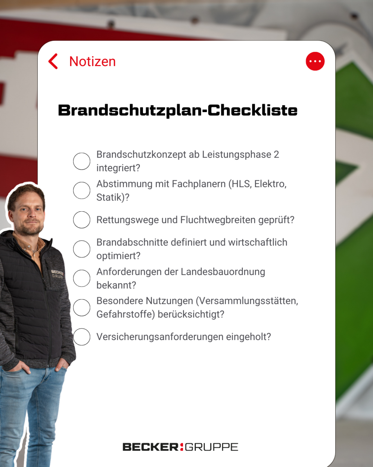 Brandschutzplan Checkliste