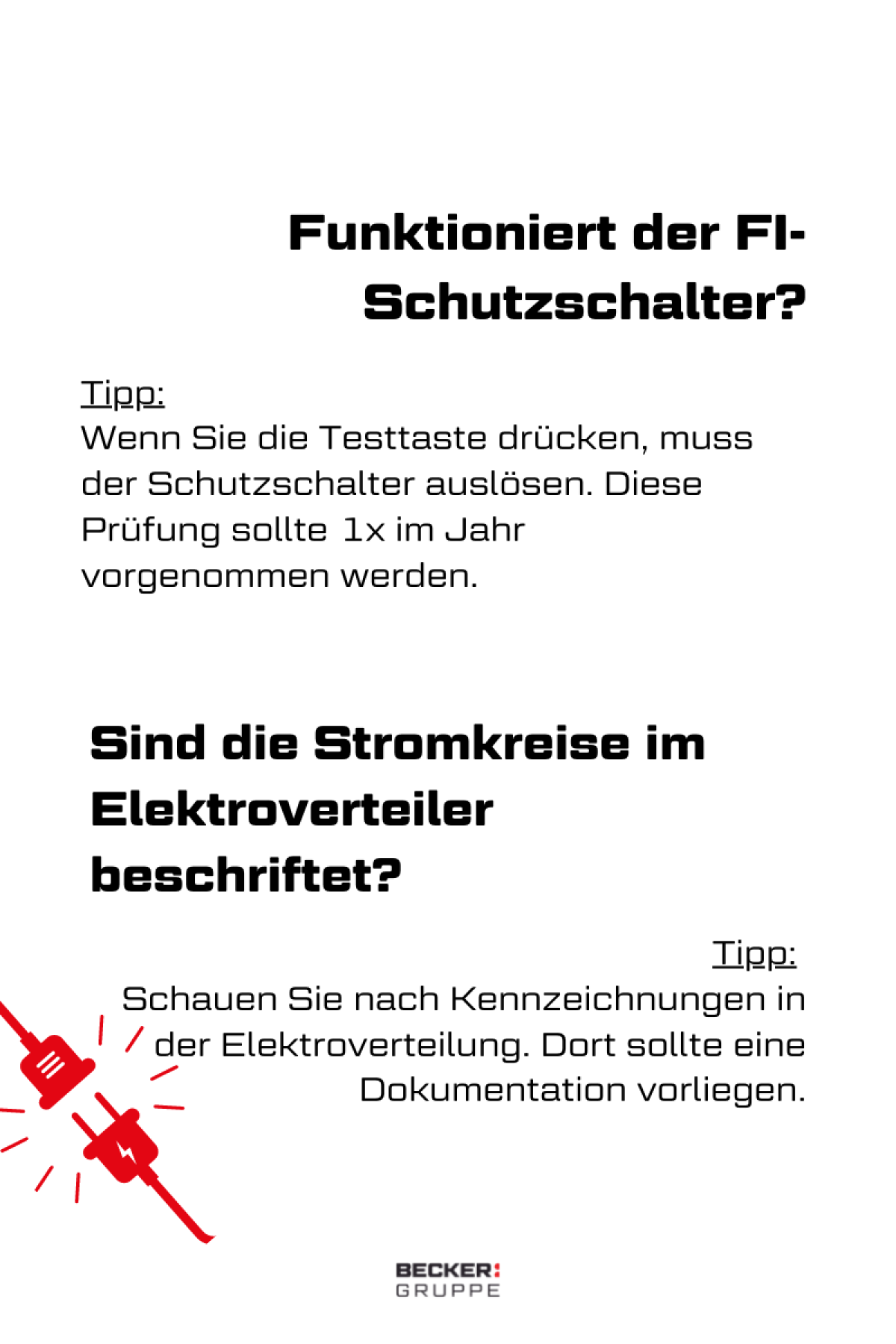 Checkliste Elektroinstallationen 5