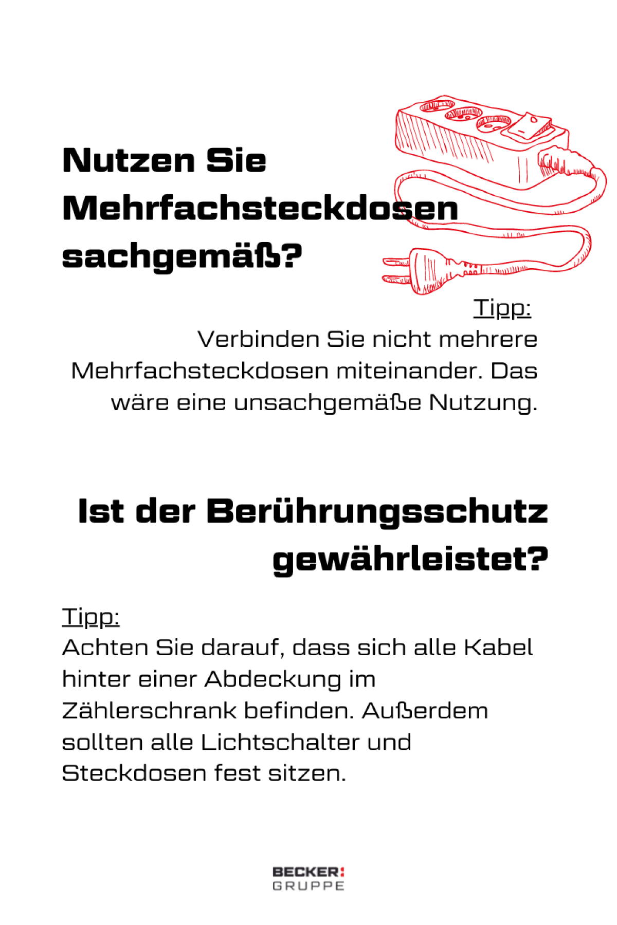 Checkliste Elektroinstallationen 6