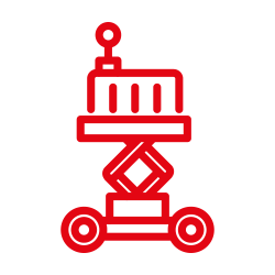 Icon Hebebühnen und Handgabelhubwagen und Hebetische und Hubtische